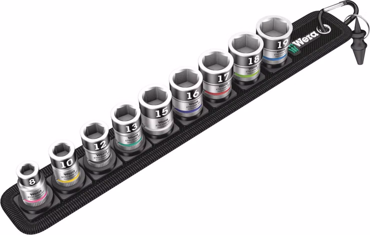 Set di inserti per chiavi a bussola con funzione di bloccaggio 3/8" da 10 pezzi Wera | 4013288194947