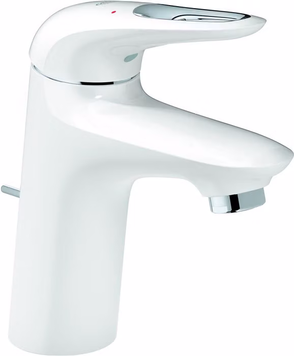 Grohe Eurostyle Mitigeur monocommandé pour lavabo, S-Size, saillie 110mm, vidage à tirette, EcoMode, manette ouverte, 23374LS3, 23374LS3
