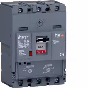 Interruttore di potenza Hager h3+P160 TM 3x160 A 25 kA HHS160DC