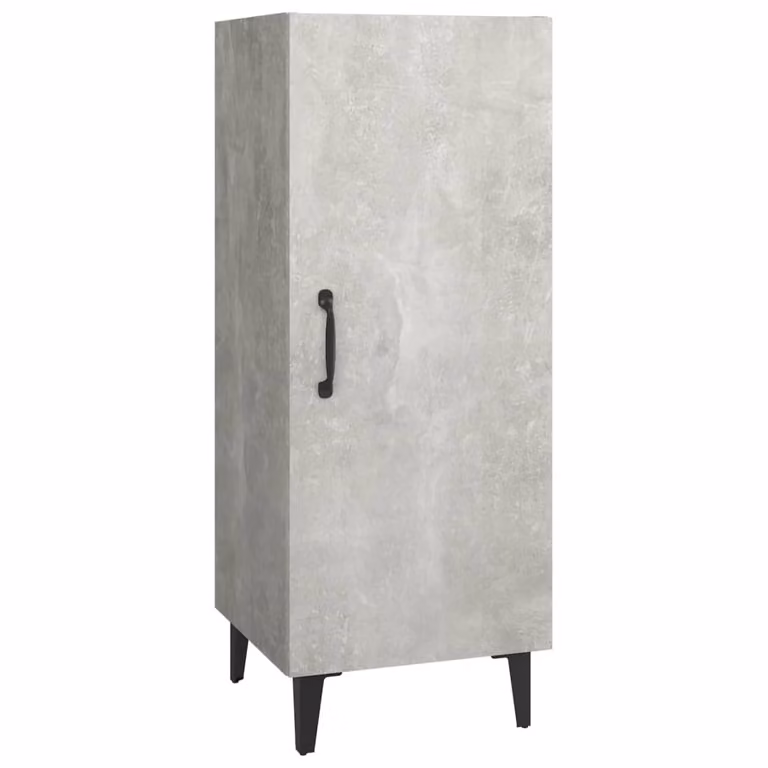 Credenza Grigio Cemento 34,5x34x90 cm in Legno Multistrato