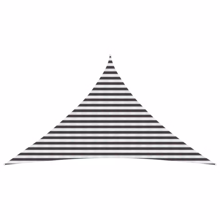 Telo Ombra Triangolare vidaXL in HDPE Antracite e Bianco L/P/H: 4 x 4 x 5,8 m