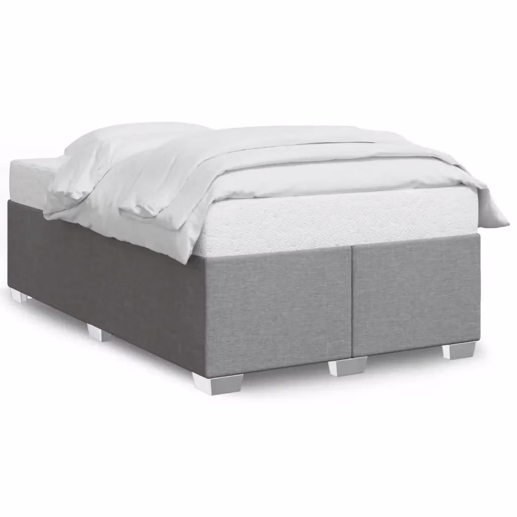 Giroletto vidaXL in tessuto grigio chiaro senza materasso L/P: 120 x 190 cm – 2
