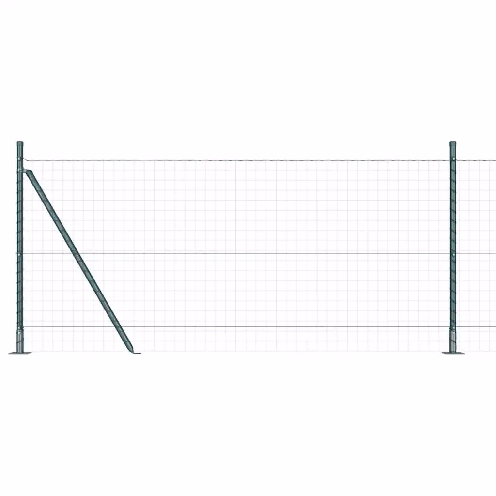 Set di 52 pali per recinzione vidaXL con base in cemento, colore verde e grigio, L/P/H: 3,2 x 3,2 x 90 cm – 2