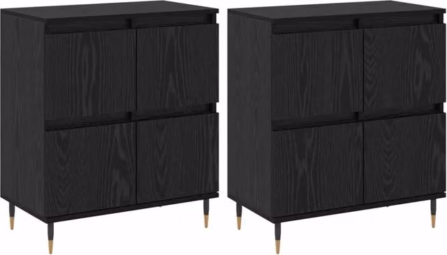 Armadio 2 pz Rovere Nero 60 x 35 x 70 cm CFW4308640