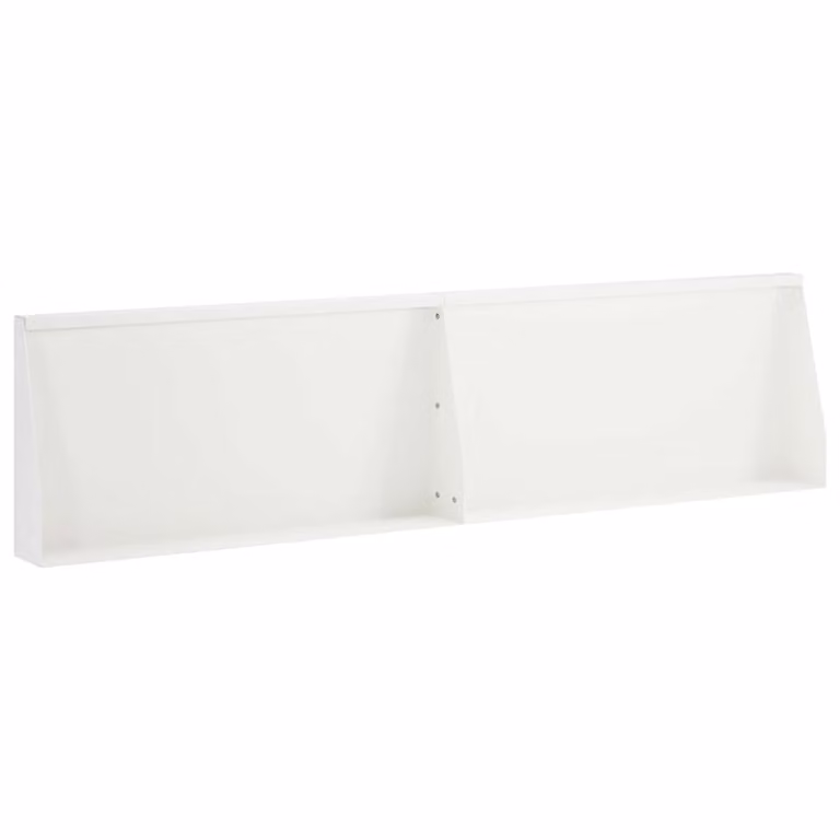 Set di 2 pezzi di aiuole rialzate vidaXL in acciaio bianco per giardino e prato, L 80 cm x P 40 cm x H 12 cm