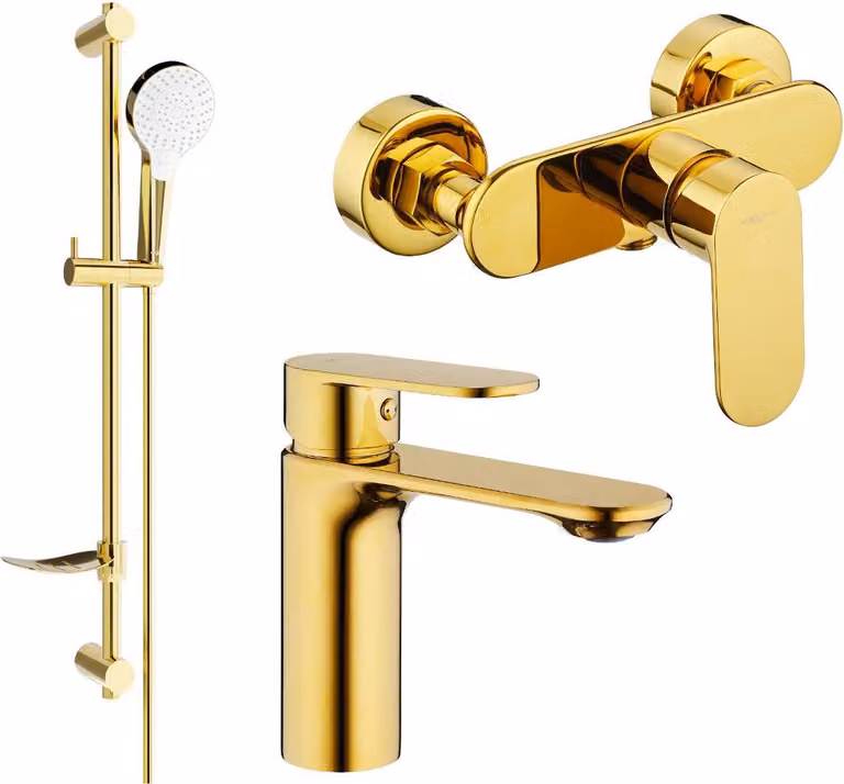 Mexen Milo DF05 set doccia, dorato - 71304DF05-50