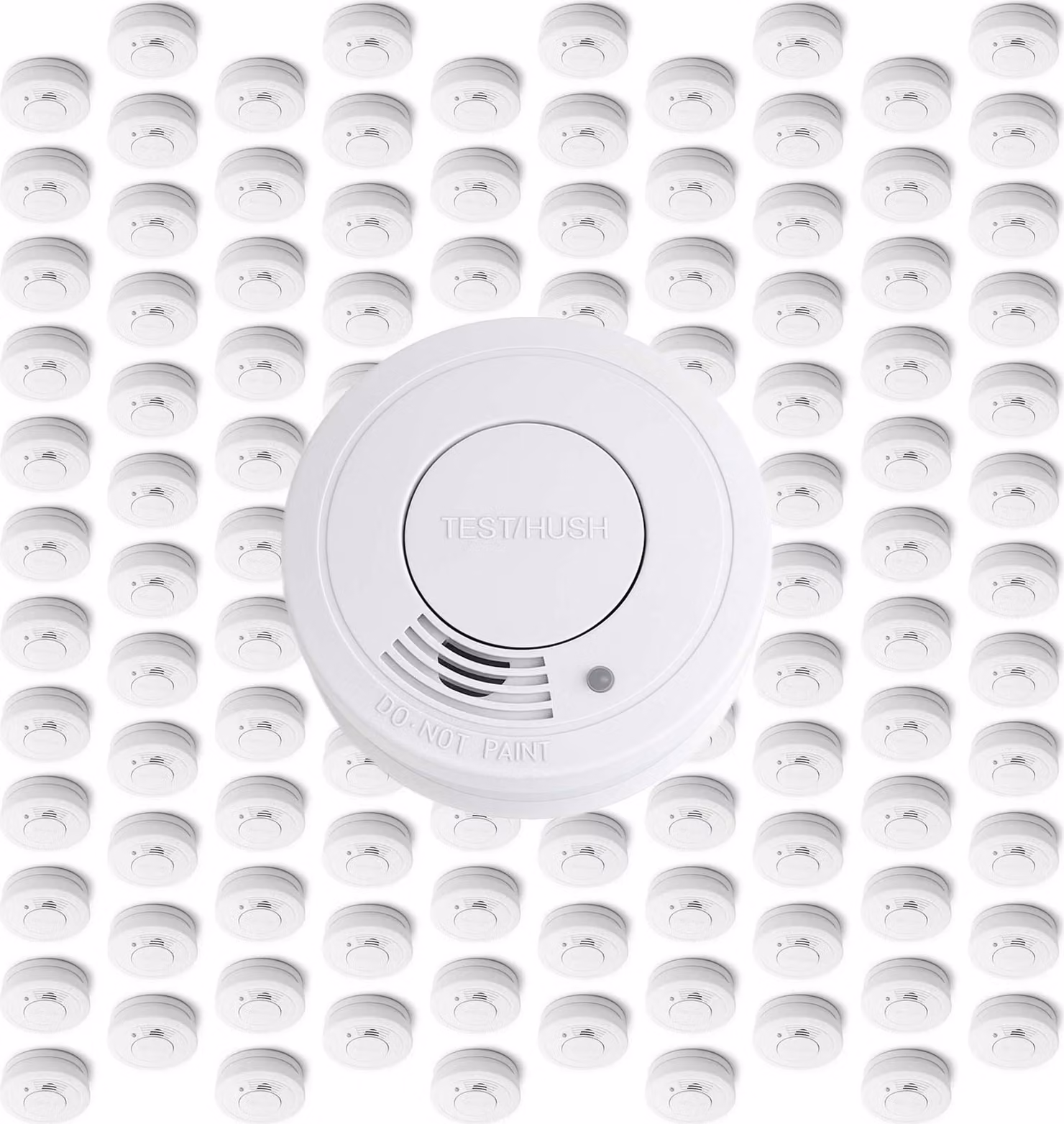 Set di rivelatori di fumo Wiltec 120x con batteria da 3 V installata permanentemente, 10 anni senza manutenzione, rivelatore di incendio con funzione HUSH, affidabile rivelatore di incendio da 85 dB, efficace protezione antincendio