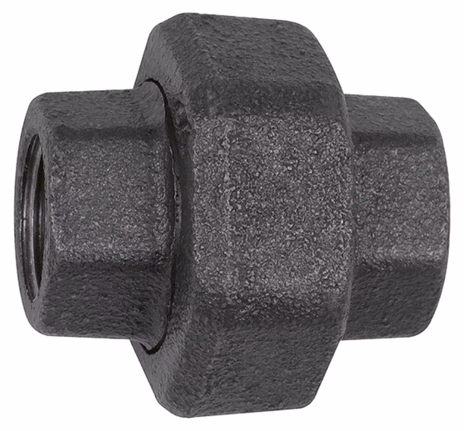 Raccordo a vite Riegler 330, a tenuta piana, Rp 2, Rp 2, temperato, nero