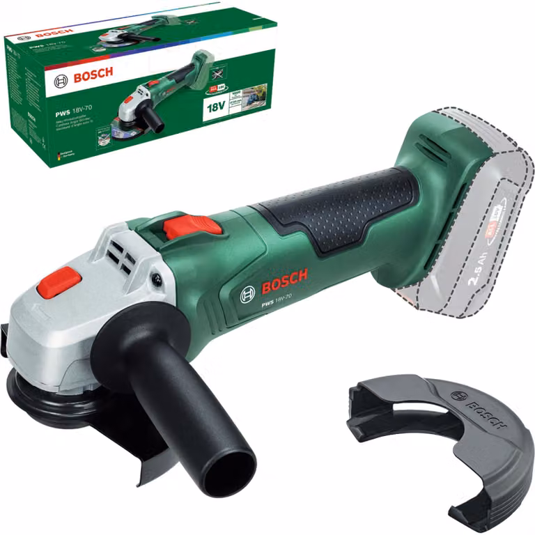 BOSCH cordless angle grinder - PWS 18V-70 - 125mm - 18V