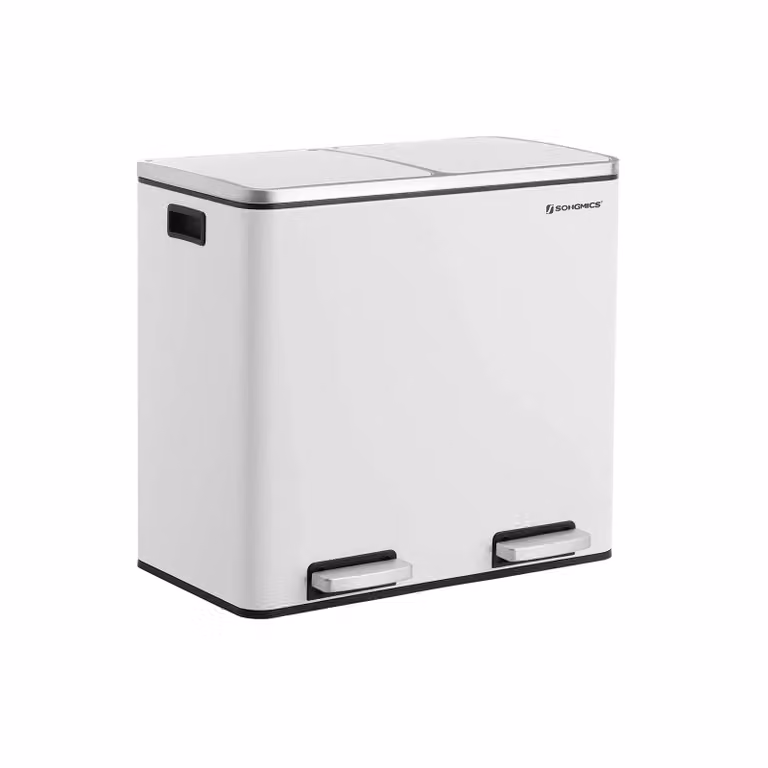 Pattumiera a Pedale 48 L, Bianco