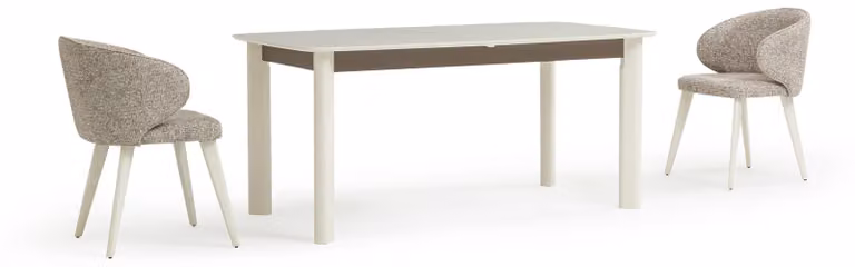 Elegante set da pranzo composto da 3 pezzi: tavolo da pranzo e 2 sedie per la tua casa