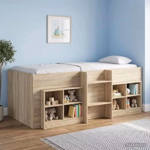 Letto Alto per Bambini Rovere Sonoma 100 x 200 cm 3422565