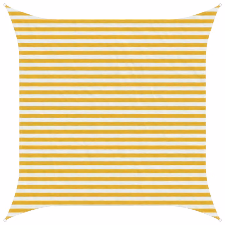 Telo Ombra Giallo e Bianco 3 x 3 m HDPE