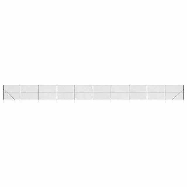 Recinzione da Giardino | Recinzione a Rete con Picchetti Ancoraggio Antracite 2x25 m