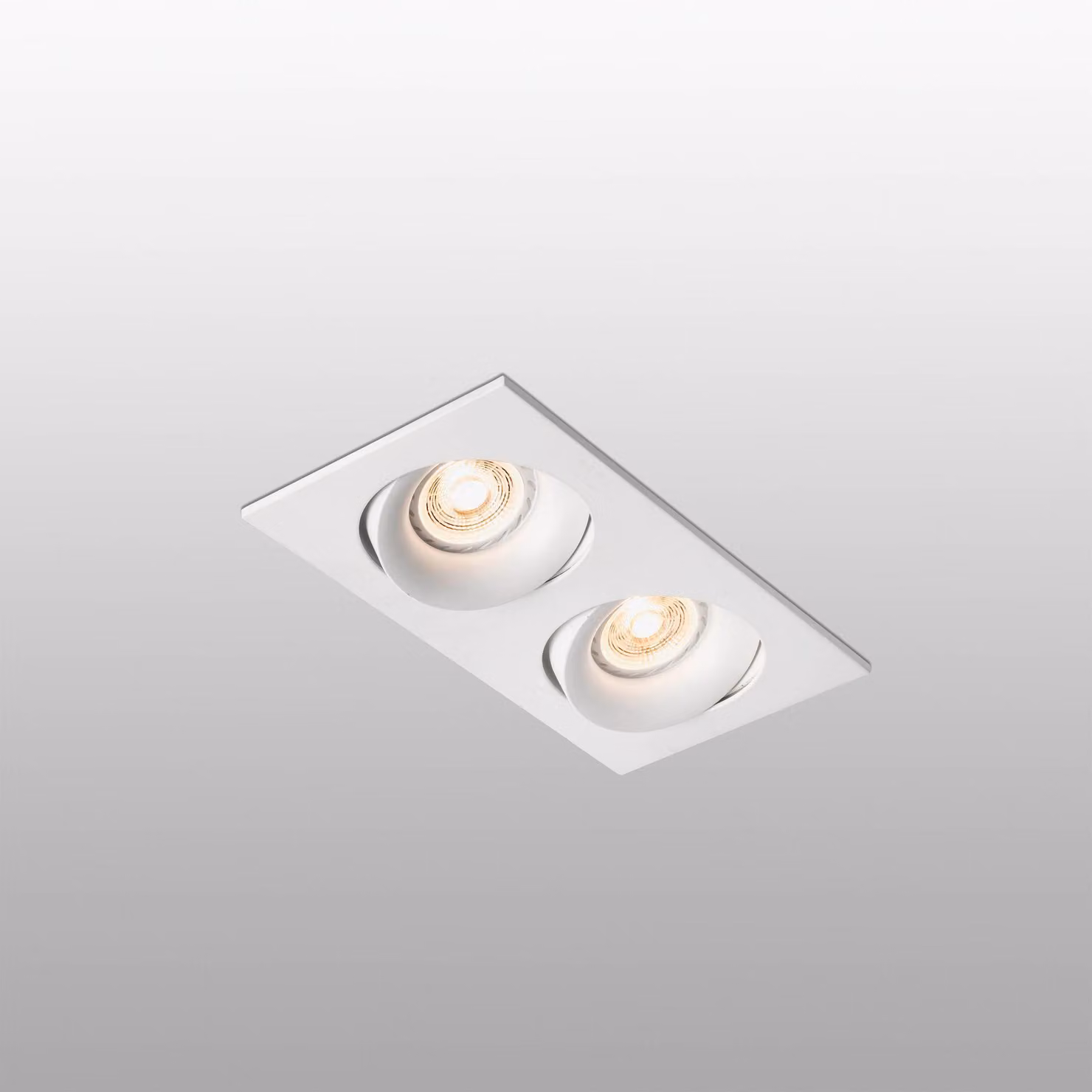 Lampada da incasso orientabile ARGÓN-2 a 2 luci bianca