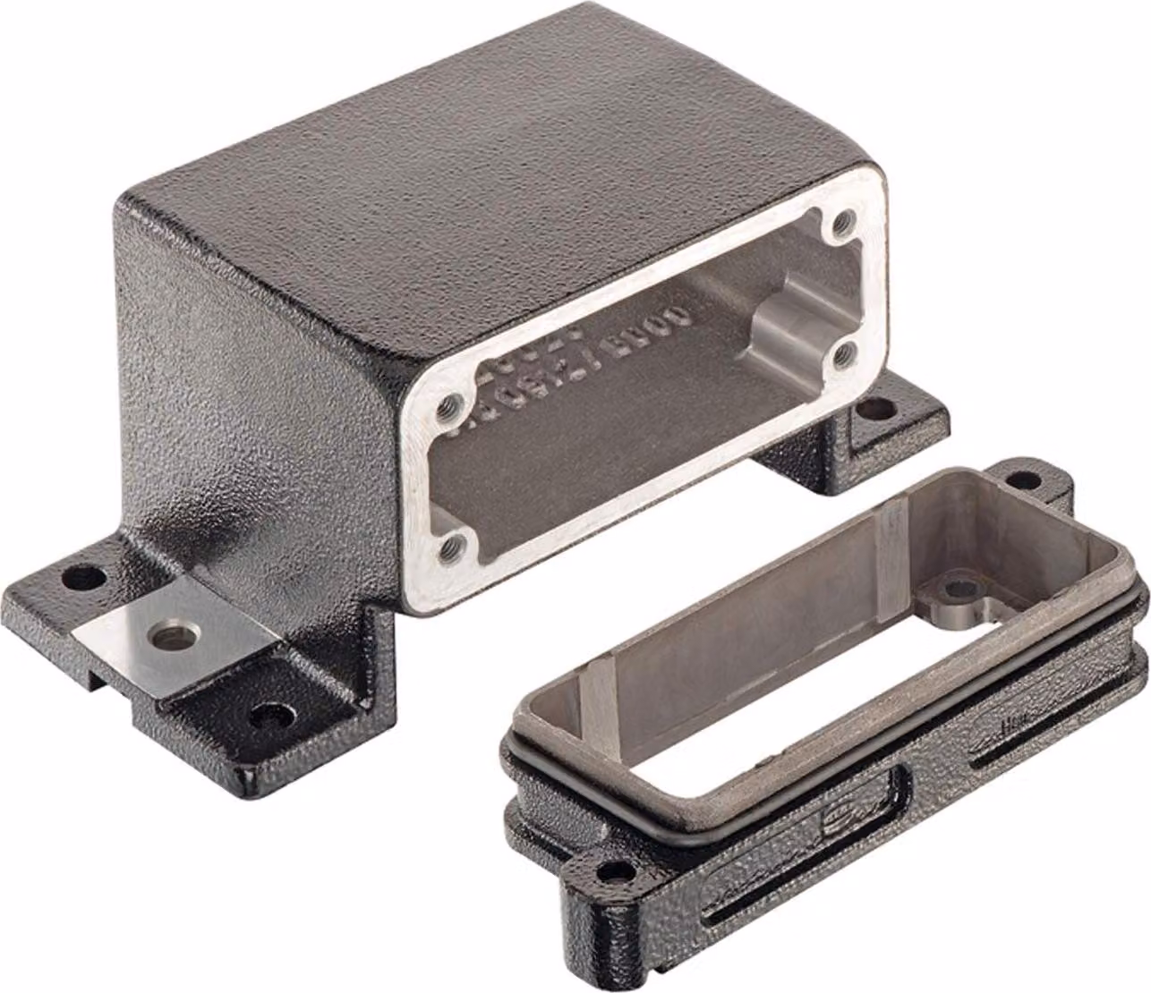 HARTING Han 16HPR alloggiamento base allargato versione orizzontale, 4xM25 uscita cavo diritta, chiusura a vite - 1