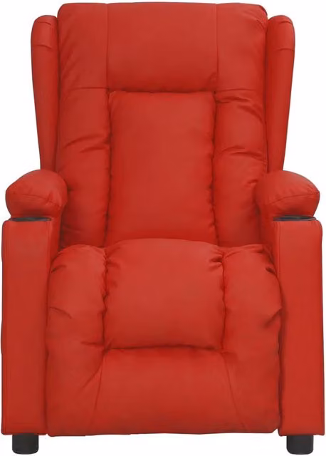 Poltrona Reclinabile Relax vidaXL in Similpelle Rossa con Braccioli