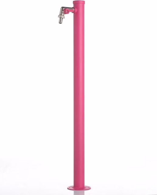 Fontana da Giardino Belfer 42/SR con Rubinetto, Colore Ciclamino, Forma Rotonda in Metallo e Acciaio