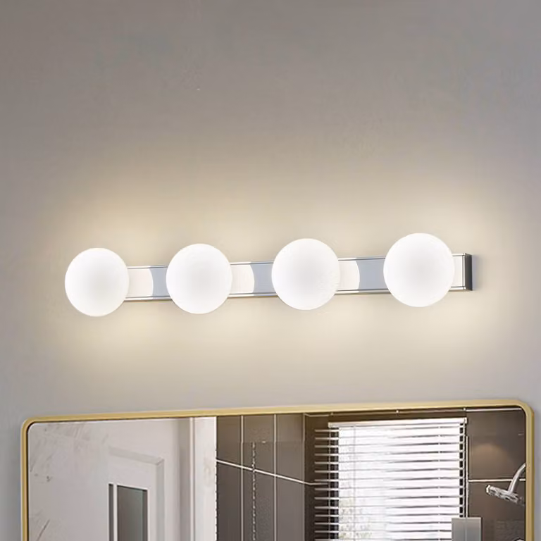 Applique da parete Myrra Lucande, Cromo / Argento, Bagno, Alluminio, Moderno, Applique