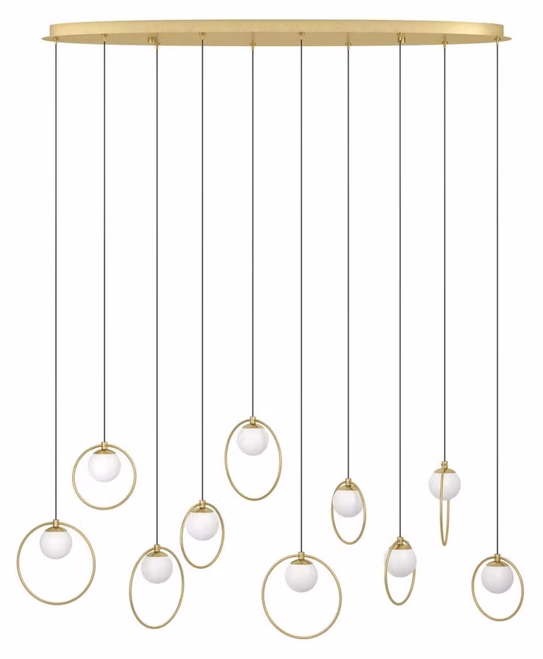 Lampada a sospensione ovale Portocolom, 116 cm