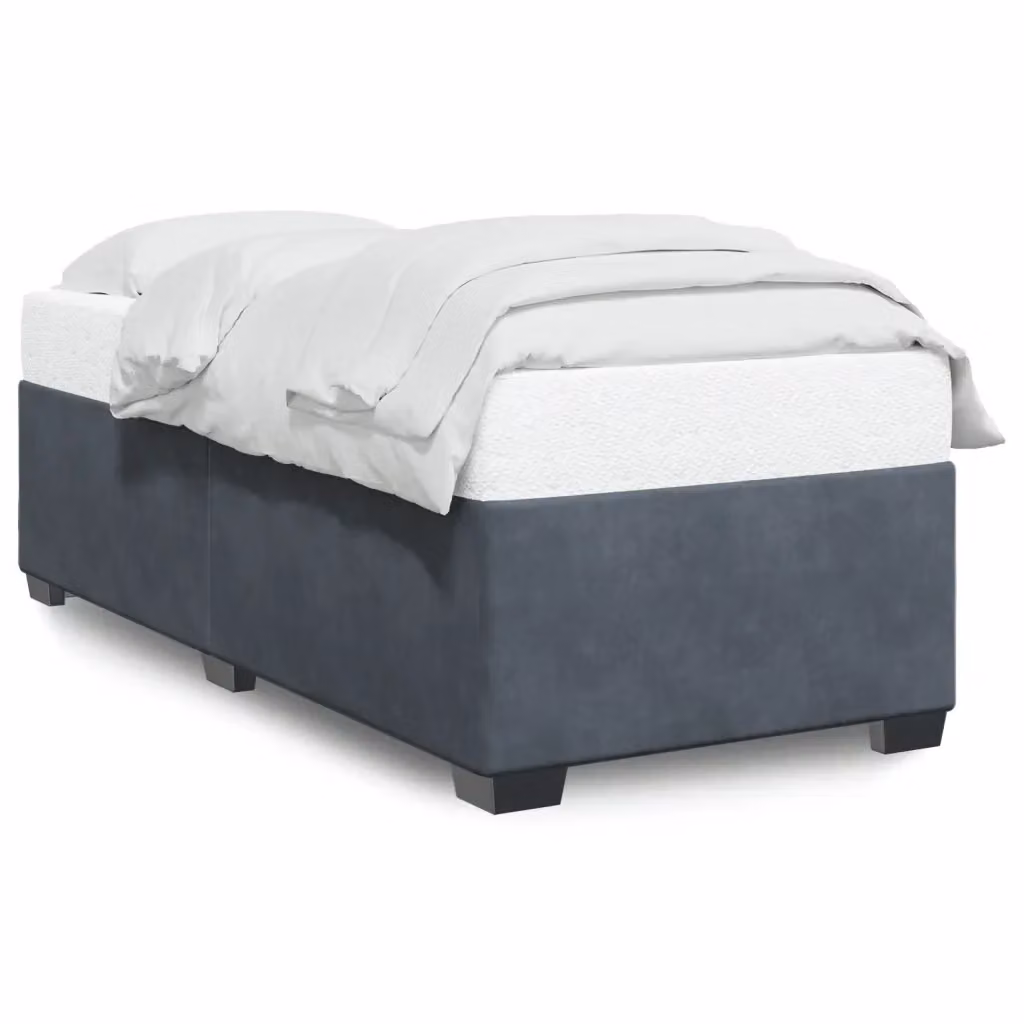 Giroletto senza materasso vidaXL in velluto grigio, L/P/H: 90 x 200 cm – 2