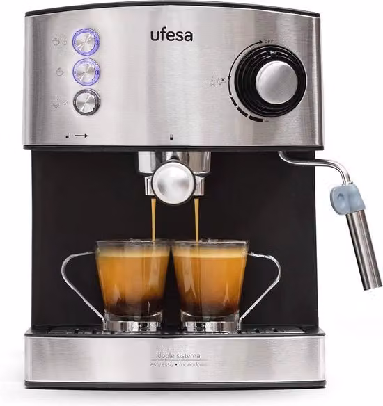 Macchina per espresso 850 W con 20 bar di pressione e contenitore d'acqua rimovibile - Opzione per capsule di caffè e caffè macinato.