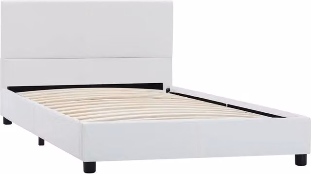 Giroletto vidaXL in similpelle bianco per adulti, L: 100 cm, P: 200 cm
