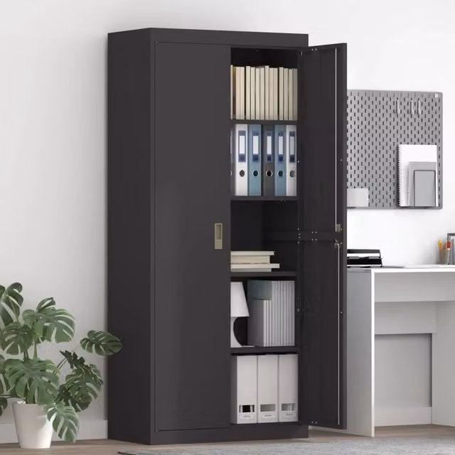 Armadio Nero 80 x 40 x 180 cm Acciaio 3406184