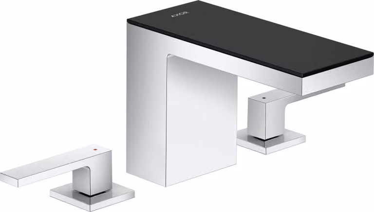 hansgrohe AXOR MyEdition Mélangeur lavabo 3 trous 110, avec vidage Push-Open, avec plaque, saillie 150mm, 47070600, 47070600