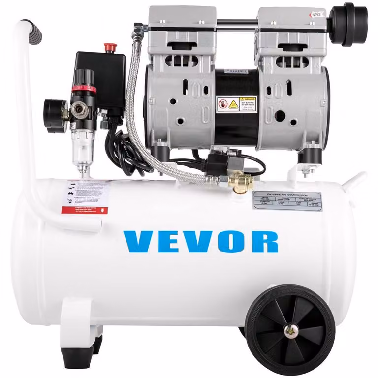 Compressore d'aria senza olio, 750 W - Capacità serbatoio 25 litri - Livello di rumorosità 60 dB