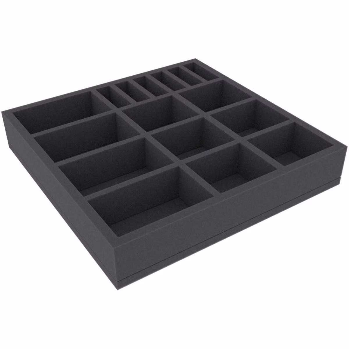 Inserto in schiuma 285x285x50 mm con 16 scomparti per giochi da tavolo