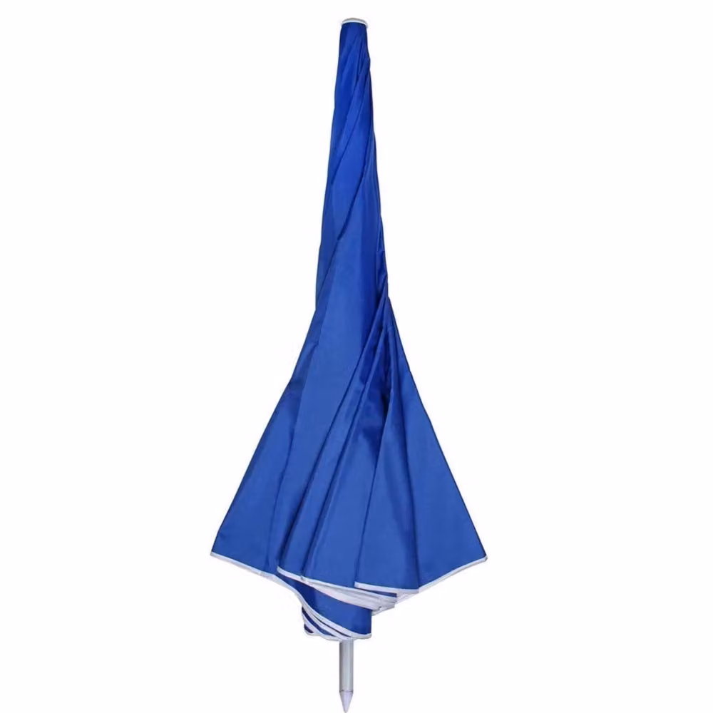 Ombrellone Trade Shop Traesio per mare e giardino con palo in alluminio e tessuto in poliestere blu e bianco, diametro 240 cm – 2