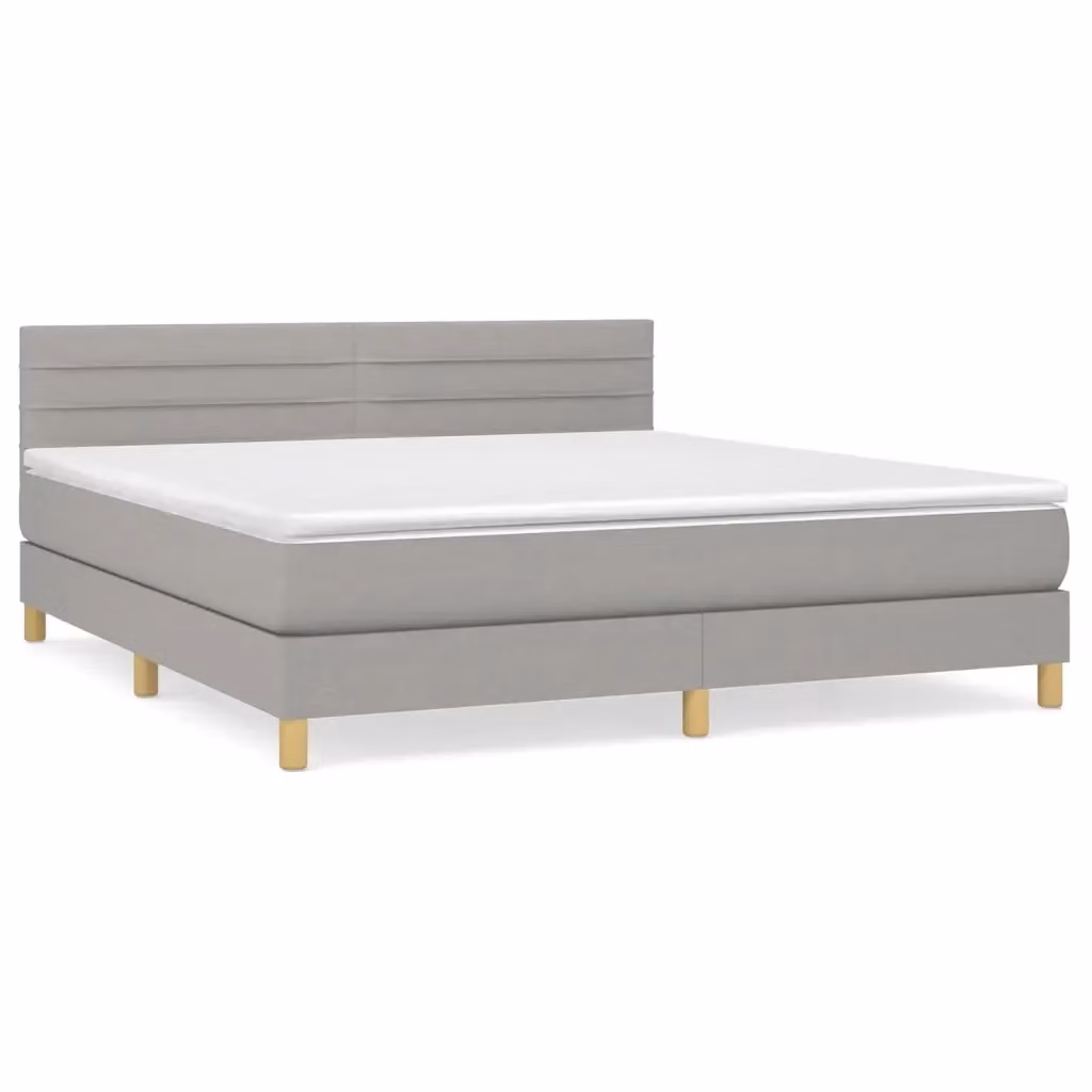 Letto Ibrido con Giroletto a Molle e Materasso vidaXL, Grigio e Bianco, L/P/H: 180 x 200 x 203 cm – 2