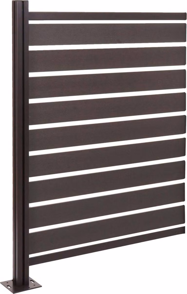 Recinzione per cassonetti in alluminio HWC-K57, elemento di prolungamento del rivestimento dei cassonetti, estensibile in legno 130x100x6cm ~ antracite