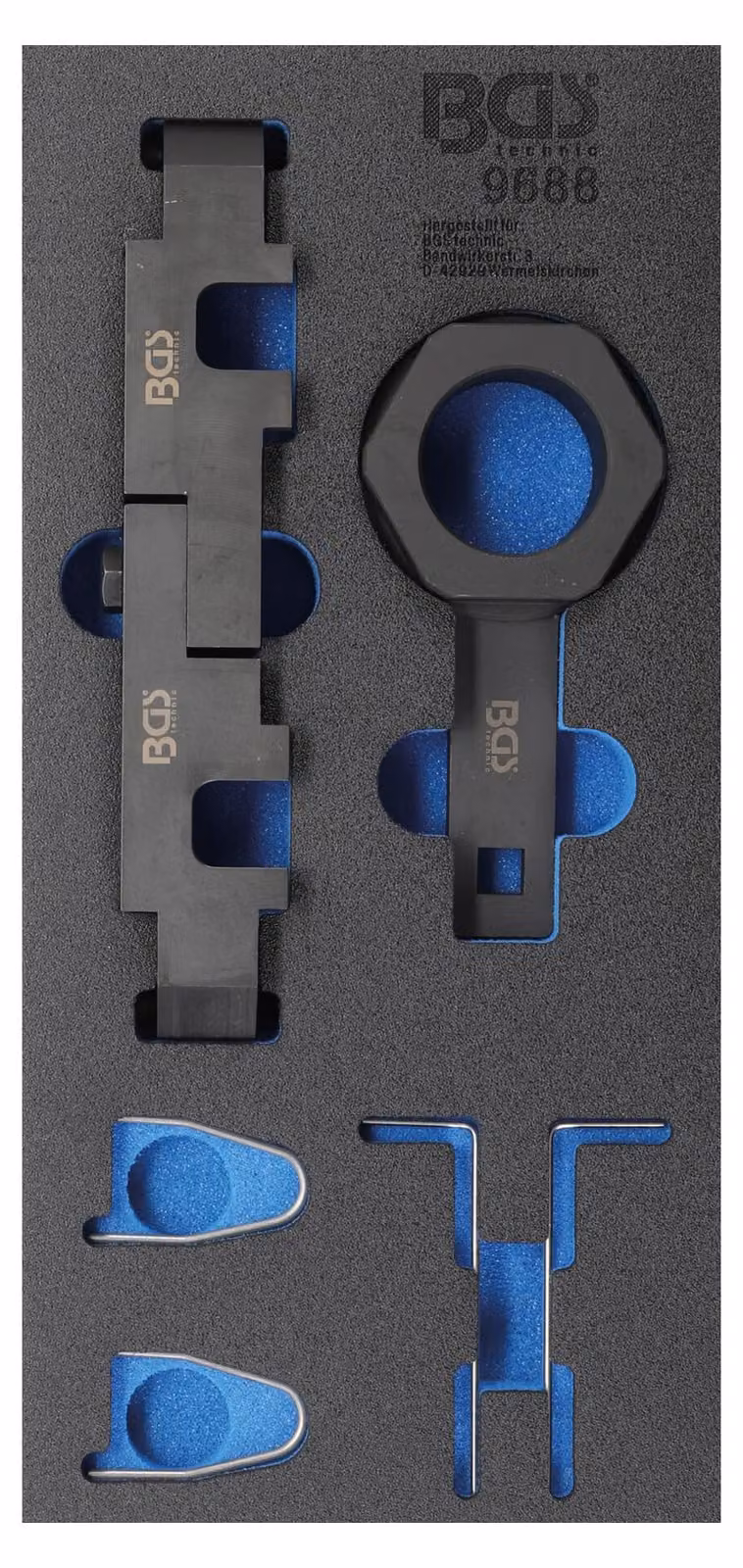 Inserto carrello officina BGS 1/3: Set di attrezzi per la regolazione del motore per Opel 1.6 SIDI - 9688