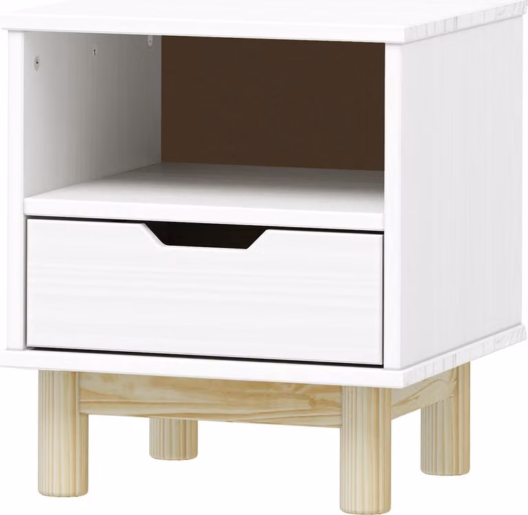 Comodino 1 cassetto BONITO 2 laccato bianco