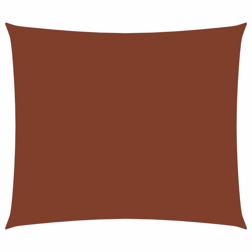 The Living Store Tenda da sole in tessuto Oxford rettangolare 3,5x4,5 m Rosso Terracotta