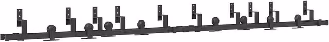 Kit di Binari per Porte Scorrevoli CFW6085422 in Acciaio Inox Nero Opaco Lunghezza: 305 cm