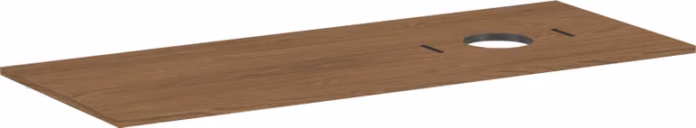 hansgrohe Xilesa E Console avec découpe à droite pour lavabo à poser, sans trou pour robinetterie, 1375x550x16mm, 54279550, 54279550