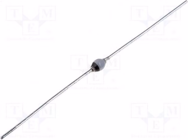 3x Diodo: Rettificatore 400V SOD57 BYV26B-TAP. Diodi universali a foro passante, 1A. Corrente di picco inversa: 30A. Montaggio a foro passante
