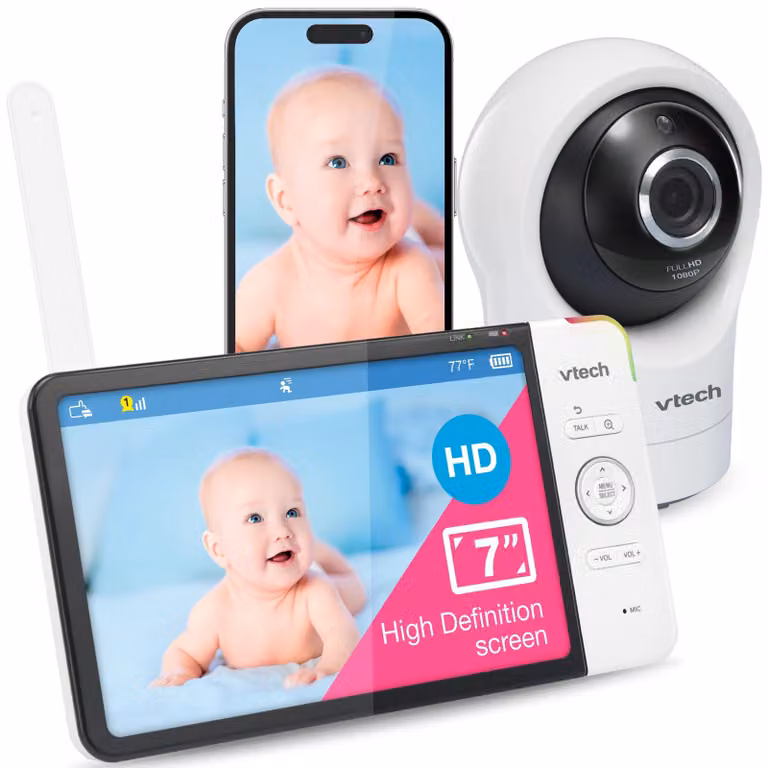 Vtech RM7764HD Baby monitor elettronico con telecamera e monitor da 7" 1080p WiFi 360°