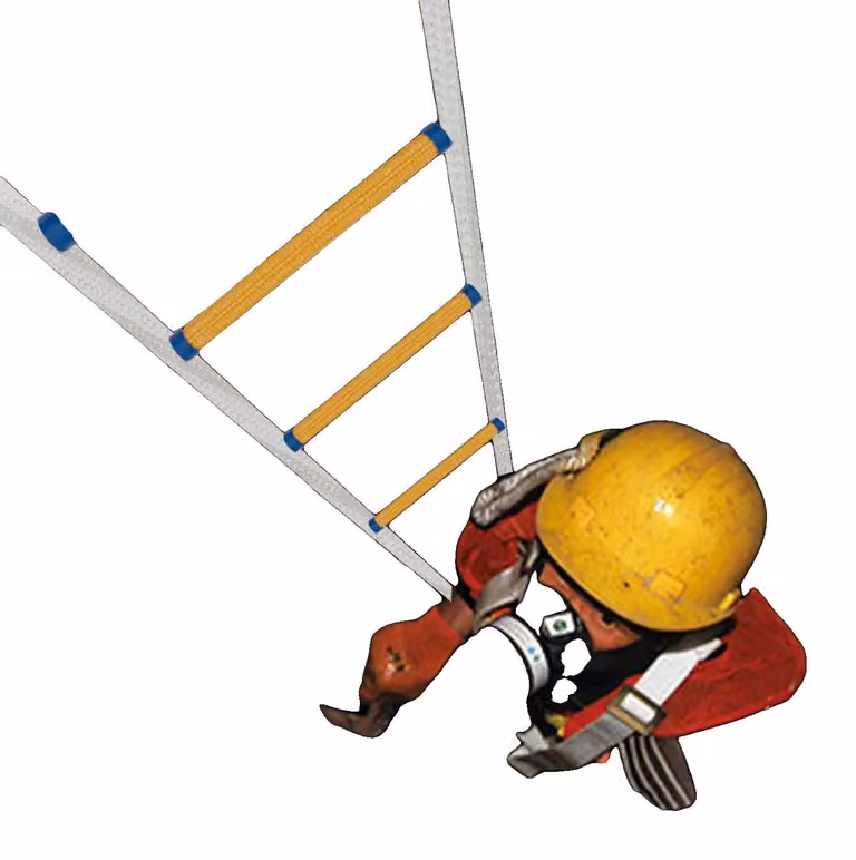 Scala a corda, materiale: polipropilene e resina, lunghezza: 10 metri / 32,8 piedi, capacità di carico: 200 kg / 440,9 libbre, diametro della corda: 18 mm / 0,7 pollici, numero di ganci: 2