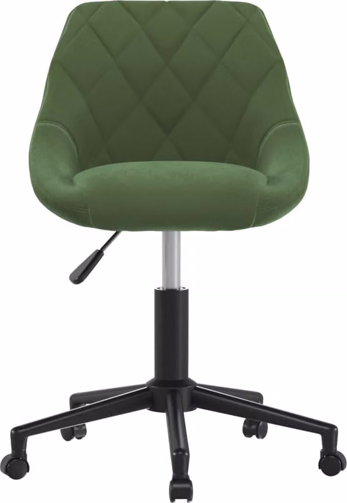 vidaXL Sedia da pranzo girevole in velluto verde scuro