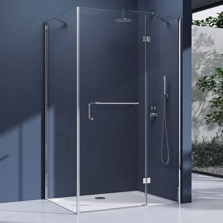 doporro Box Doccia 75x100x190cm con Piatto Doccia, Cabina Bagno Vetro di Sicurezza ESG Vetro Trasparente Incluso Rivestimento Facile da Pulire Ravenna04k