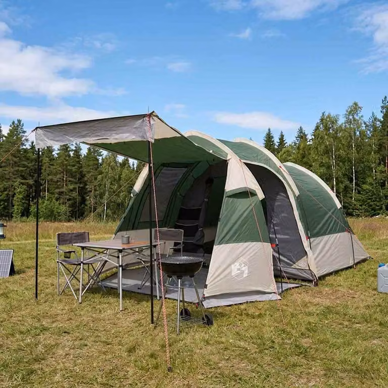 Tenda a tunnel vidaXL Verde L: 390 cm, P: 215 cm, H: 152 cm
