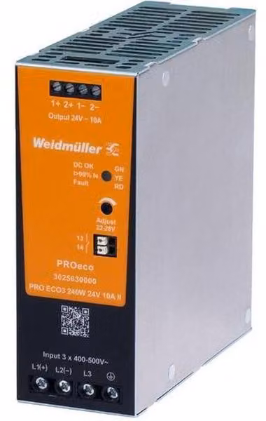Weidmüller PRO ECO3 240W 24V 10A IIDC Alimentatore Alimentazione elettrica