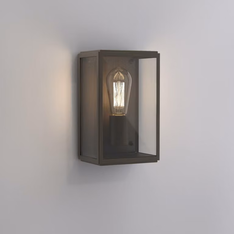 Astro Homefield 160 - Lampada da parete per esterni in bronzo IP44, E27