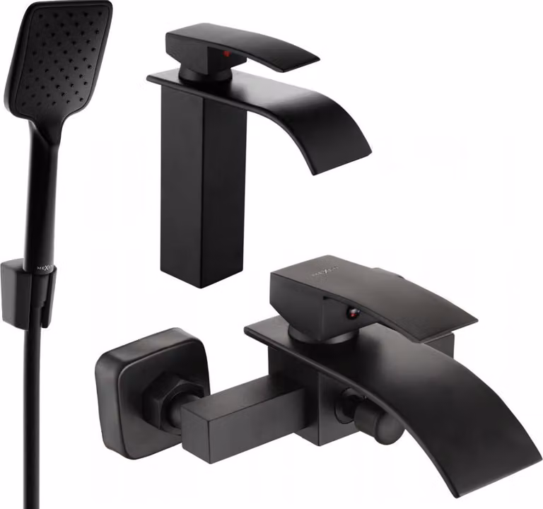 Mexen Aries R62 set vasca, nero - 744803R62-70