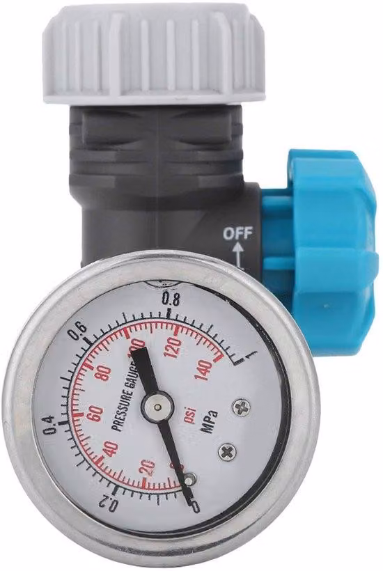 Byshayne - Valvola regolatrice di pressione G3/4" - Regolatore di pressione regolabile - Manometro - Centralina di irrigazione - Regolazione semplice e intuitiva - Visualizzazione della pressione
