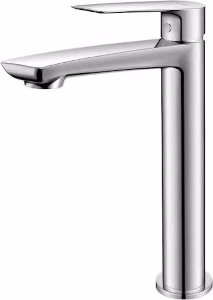 Rubinetto da lavabo con bocca alta senza scarico cromo
